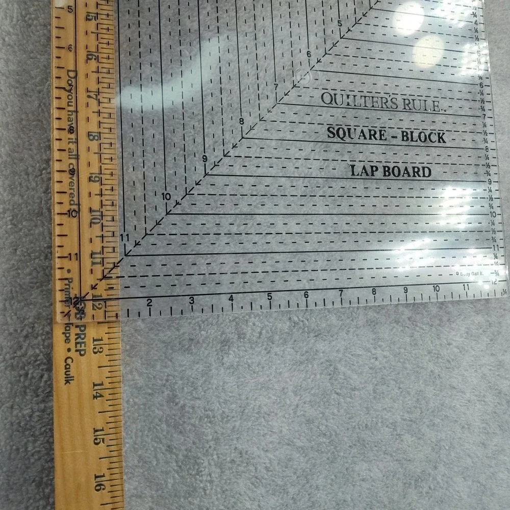 1980 Betty Gall Quilters Rule QRB12 Squar Block Lap Board 16.5X16.5 B23.3GA-3580
